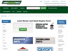 Tablet Screenshot of lawnmowerpros.com